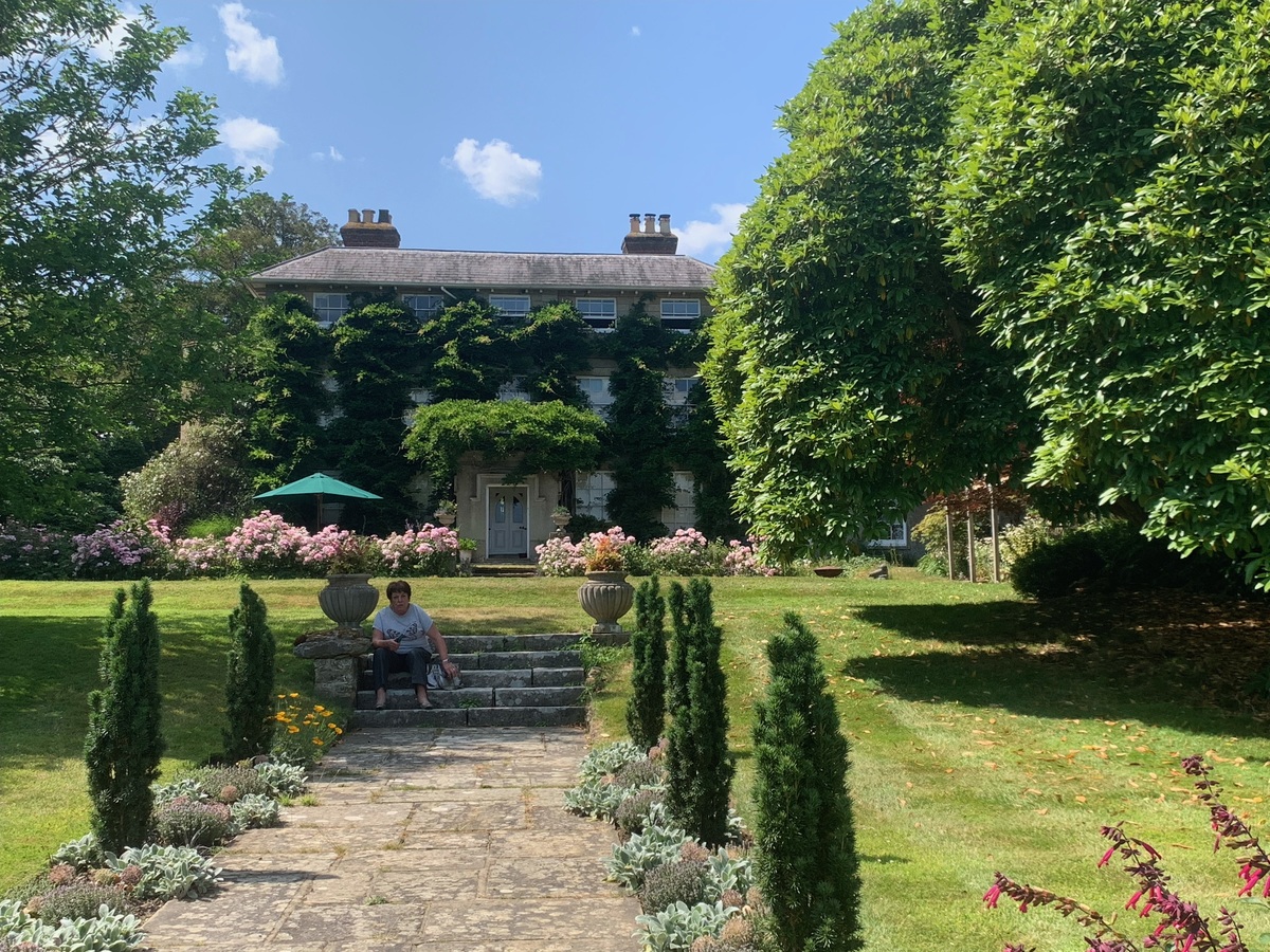 On the steps of Fittleworth House